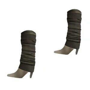 Womens Leg Warmers Isadora Paccini NY Legwarmers Black NEW